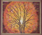 Дерево на закате, 2001, 30х30